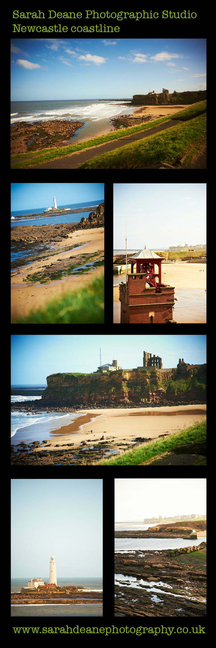 newcastle coastline, whitley bay, cullercoats, tynemout
