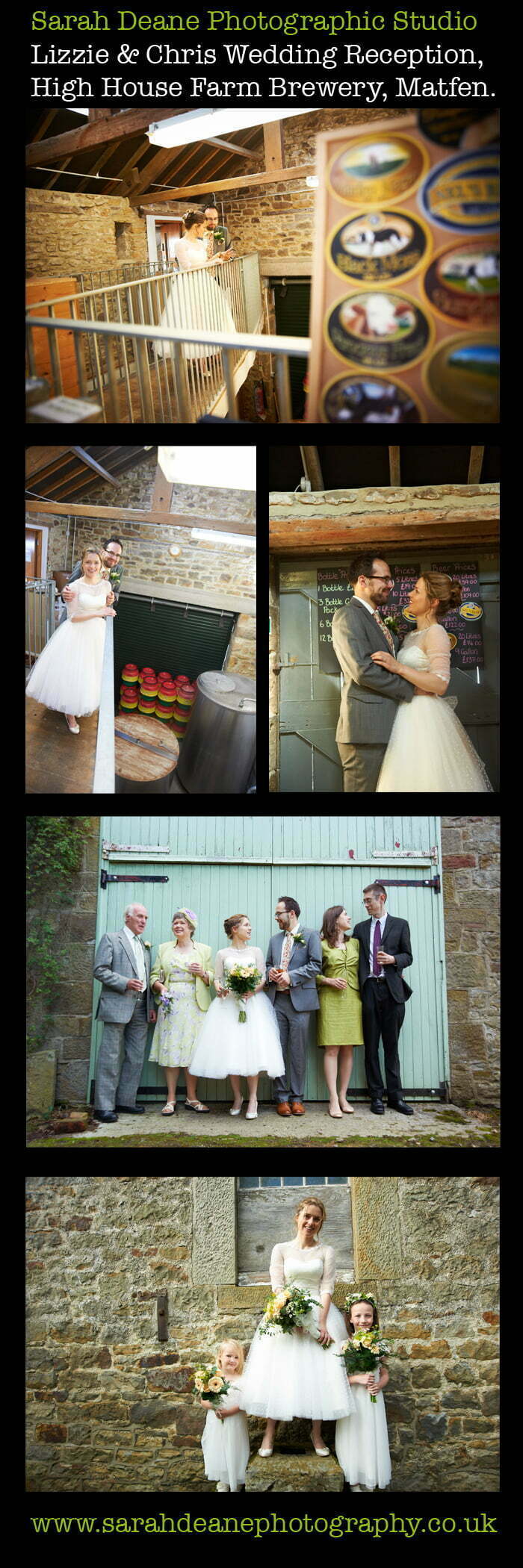 lizzie and chris wedding photos at reception, high house farm, matfen northumberland