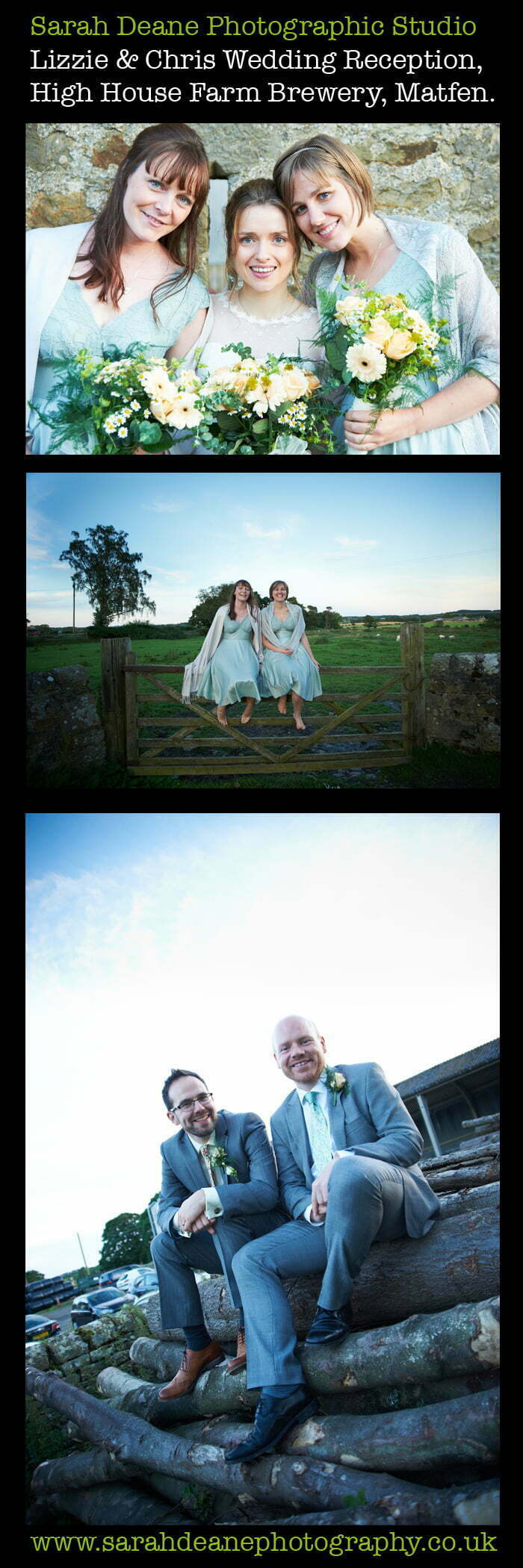 lizzie and chris wedding photos at reception, high house farm, matfen northumberland
