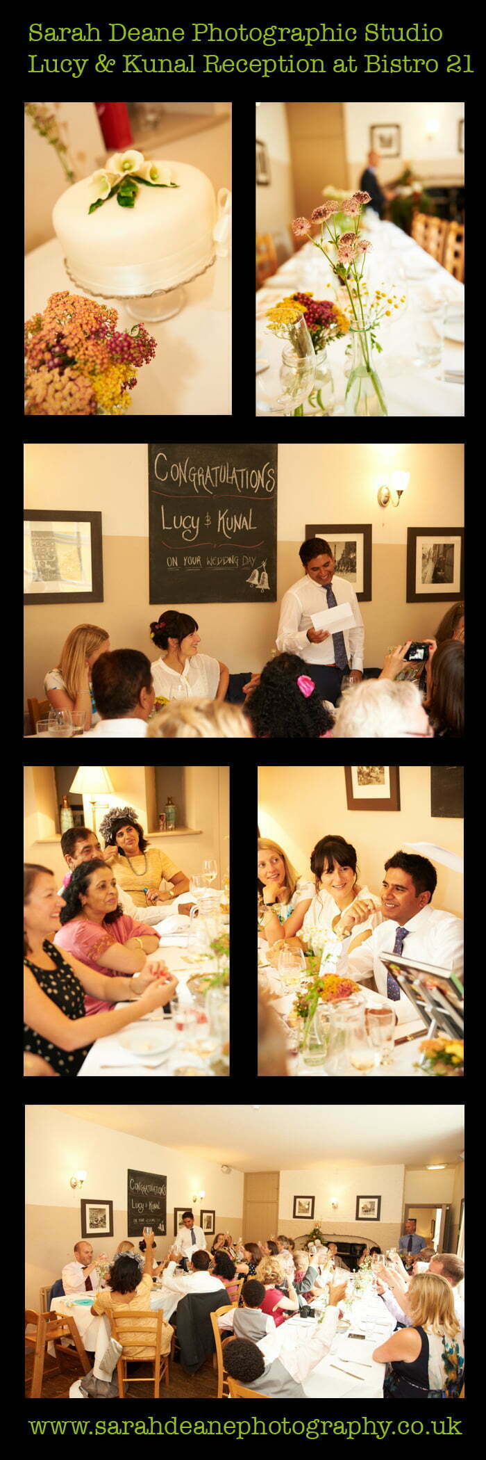 lucy & kunal wedding recption at bistro 21 durham