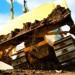 KOMATSU-D65 WX bulldozer at Komatsu UK site in Birtley