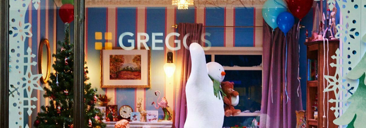 Photographer in Newcastle shoots images for Greggs on Northumberland St