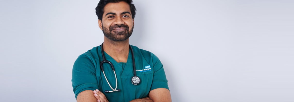 Photography studio images of a doctor GP in Newcastle upon Tyne